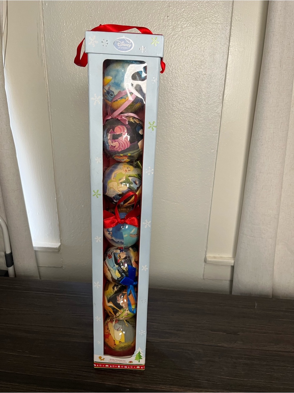 Vintage World Disney Classic Films Decoupage Collect Xmas Ornament set RARE!